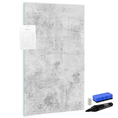 Tableau magnétique effaçable à sec pour mur en béton