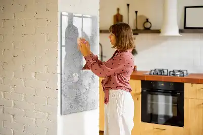 Tableau magnétique effaçable à sec pour mur en béton