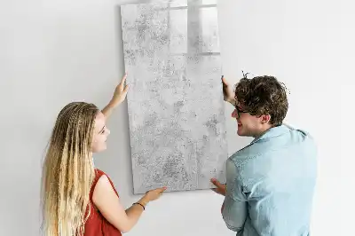 Tableau magnétique effaçable à sec pour mur en béton