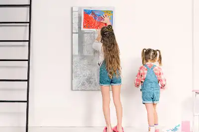 Tableau magnétique effaçable à sec pour mur en béton