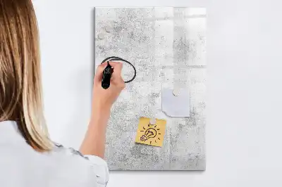 Tableau magnétique effaçable à sec pour mur en béton