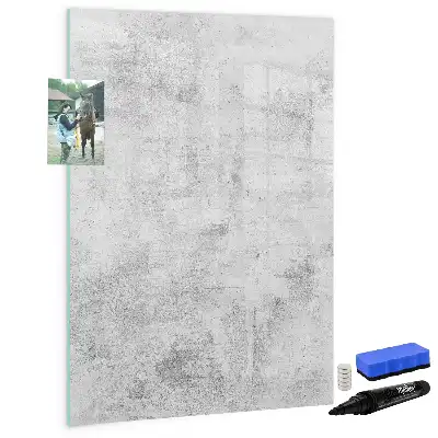 Tableau magnétique effaçable à sec pour mur en béton