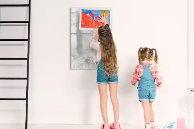Tableau magnétique effaçable à sec pour mur en béton