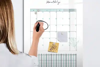 Planificateur mensuel tableau effaçable à sec magnétique
