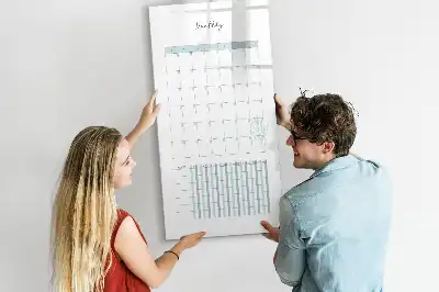 Planificateur mensuel tableau effaçable à sec magnétique