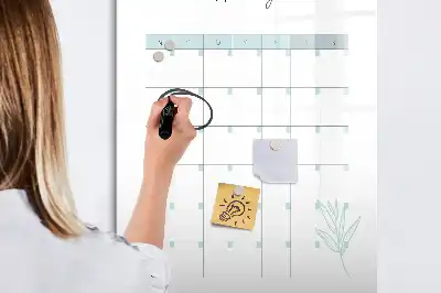 Planificateur mensuel tableau effaçable à sec magnétique