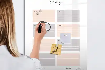 Tableau magnétique effaçable à sec planificateur hebdomadaire