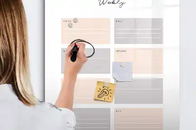 Tableau magnétique effaçable à sec planificateur hebdomadaire
