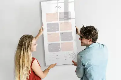 Tableau magnétique effaçable à sec planificateur hebdomadaire