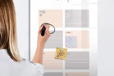 Tableau magnétique effaçable à sec planificateur hebdomadaire