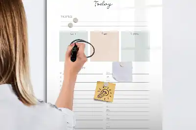 Tableau effaçable à sec magnétique planificateur pour aujourd'hui