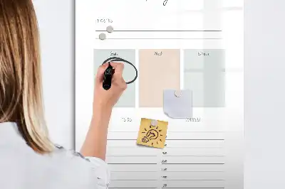 Tableau effaçable à sec magnétique planificateur pour aujourd'hui