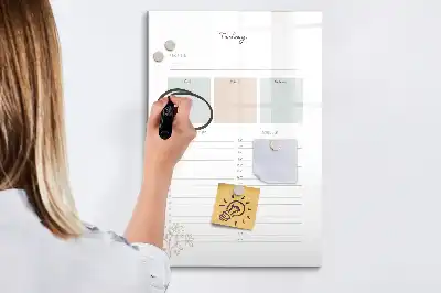 Tableau effaçable à sec magnétique planificateur pour aujourd'hui