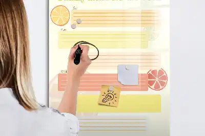 Planificateur de menu tableau magnétique effaçable à sec