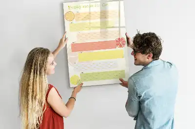 Planificateur de menu tableau magnétique effaçable à sec