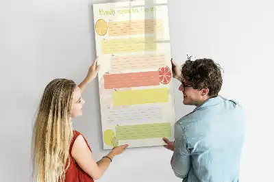 Planificateur de menu tableau magnétique effaçable à sec