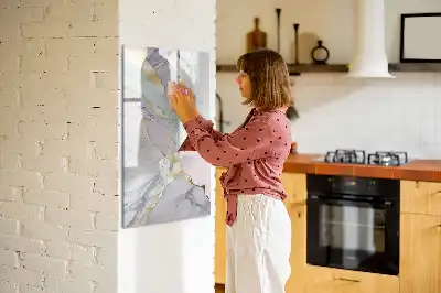 Tableau magnétique effaçable à sec motif marbre décoratif