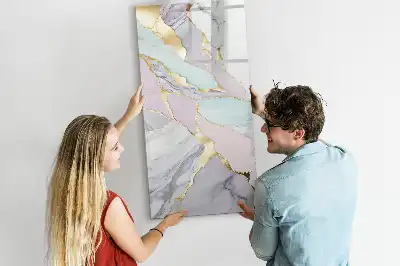 Tableau magnétique effaçable à sec motif marbre décoratif
