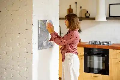 Tableau magnétique effaçable à sec motif marbre décoratif