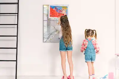 Tableau magnétique effaçable à sec motif marbre décoratif