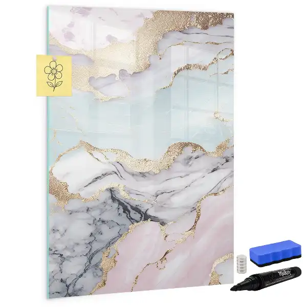 Tableau magnétique effaçable à sec modèle marbre