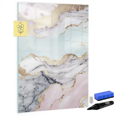 Tableau magnétique effaçable à sec modèle marbre