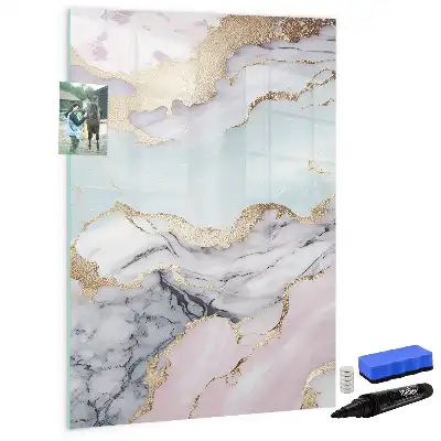Tableau magnétique effaçable à sec modèle marbre