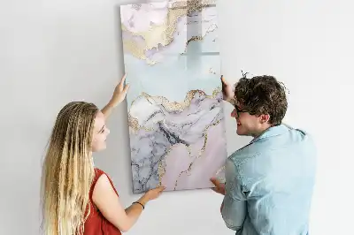 Tableau magnétique effaçable à sec modèle marbre