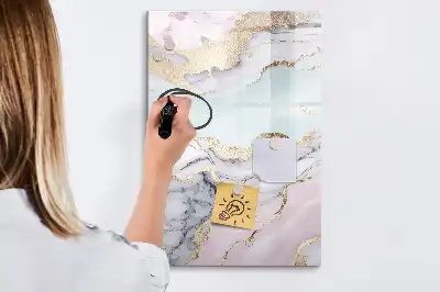 Tableau magnétique effaçable à sec modèle marbre