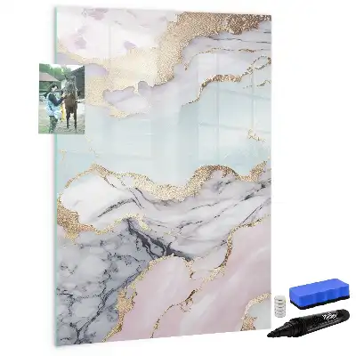 Tableau magnétique effaçable à sec modèle marbre