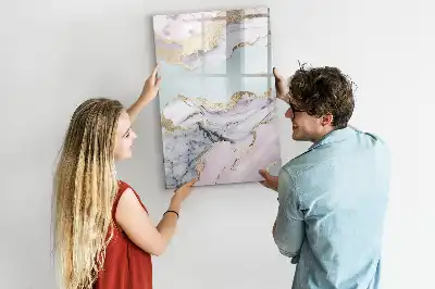 Tableau magnétique effaçable à sec modèle marbre