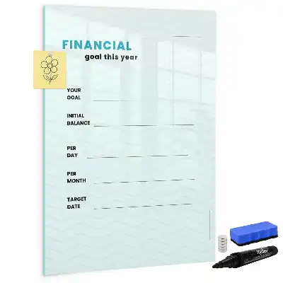 Tableau effaçable à sec magnétique planificateur financier