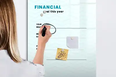 Tableau effaçable à sec magnétique planificateur financier