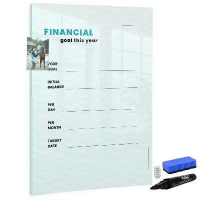 Tableau effaçable à sec magnétique planificateur financier