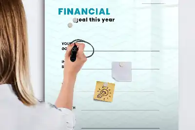 Tableau effaçable à sec magnétique planificateur financier
