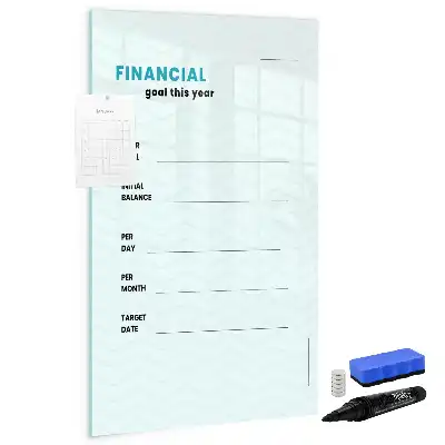 Tableau effaçable à sec magnétique planificateur financier