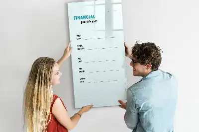 Tableau effaçable à sec magnétique planificateur financier