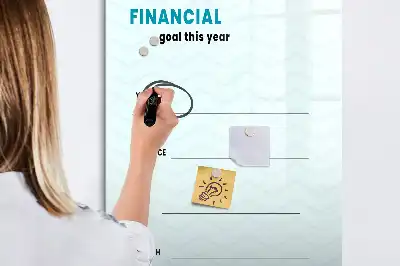 Tableau effaçable à sec magnétique planificateur financier