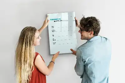 Tableau effaçable à sec magnétique planificateur financier