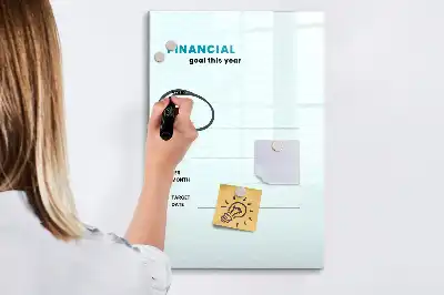 Tableau effaçable à sec magnétique planificateur financier