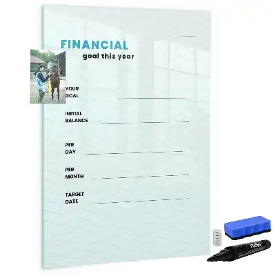 Tableau effaçable à sec magnétique planificateur financier