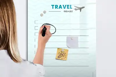 Tableau effaçable à sec magnétique planificateur de voyage