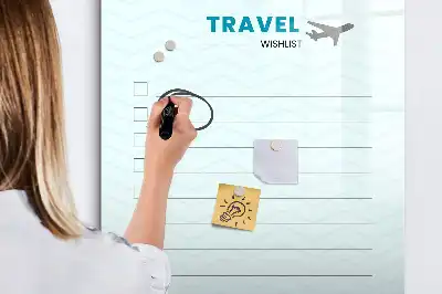 Tableau effaçable à sec magnétique planificateur de voyage