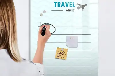 Tableau effaçable à sec magnétique planificateur de voyage