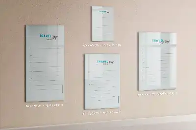 Tableau effaçable à sec magnétique planificateur de voyage