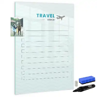 Tableau effaçable à sec magnétique planificateur de voyage