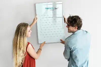 Tableau effaçable à sec magnétique planificateur de voyage