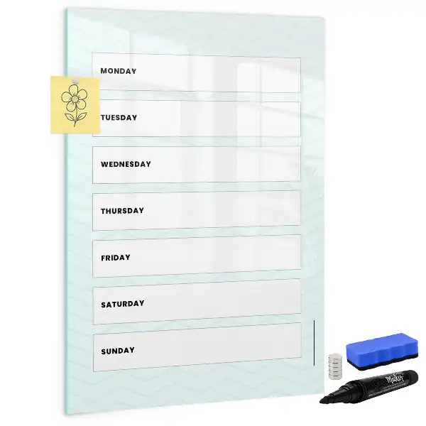 Planificateur hebdomadaire tableau magnétique effaçable à sec