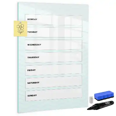 Planificateur hebdomadaire tableau magnétique effaçable à sec