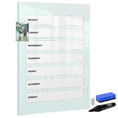 Planificateur hebdomadaire tableau magnétique effaçable à sec